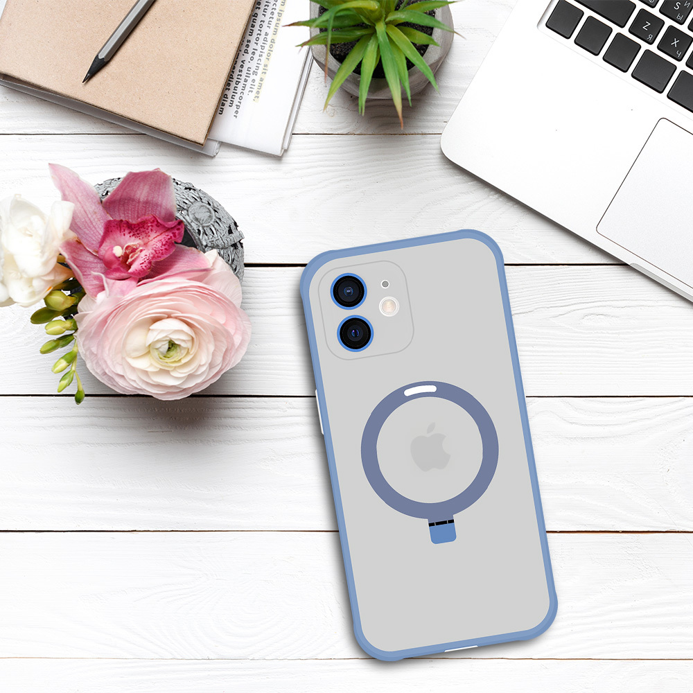 Pokrowiec Tel Protect Magical Magsafe Stand Case niebieski Apple iPhone 12 / 5