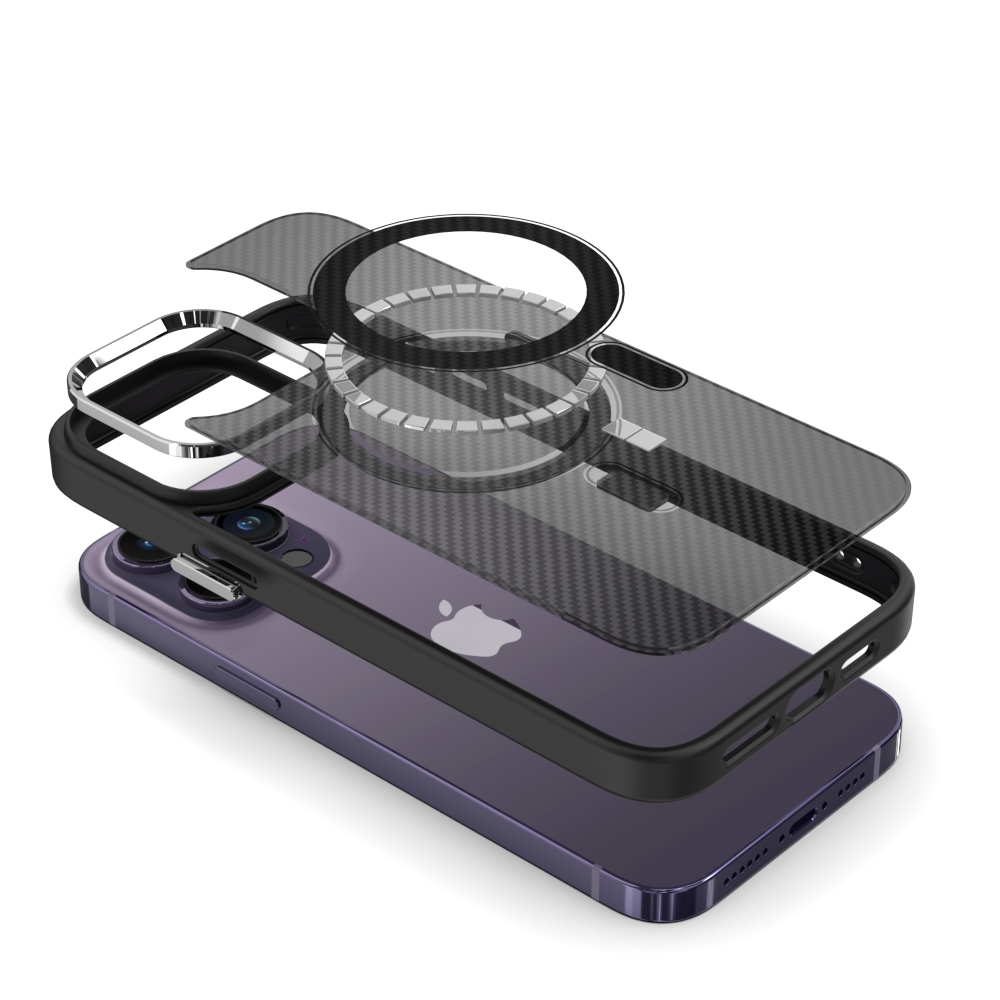 Pokrowiec Tel Protect Magnetic Carbon Case czarny Apple iPhone 11 Pro Max / 6