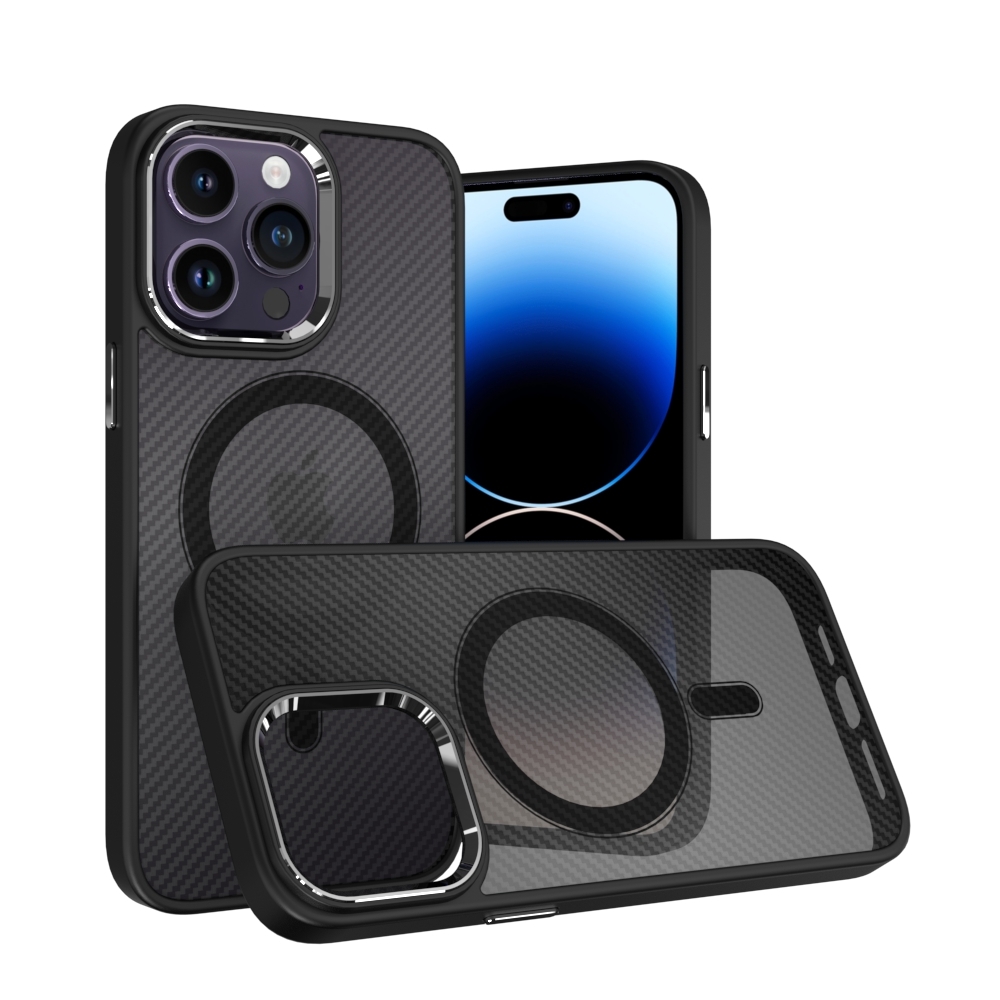 Pokrowiec Tel Protect Magnetic Carbon Case czarny Apple iPhone 14 Pro / 5