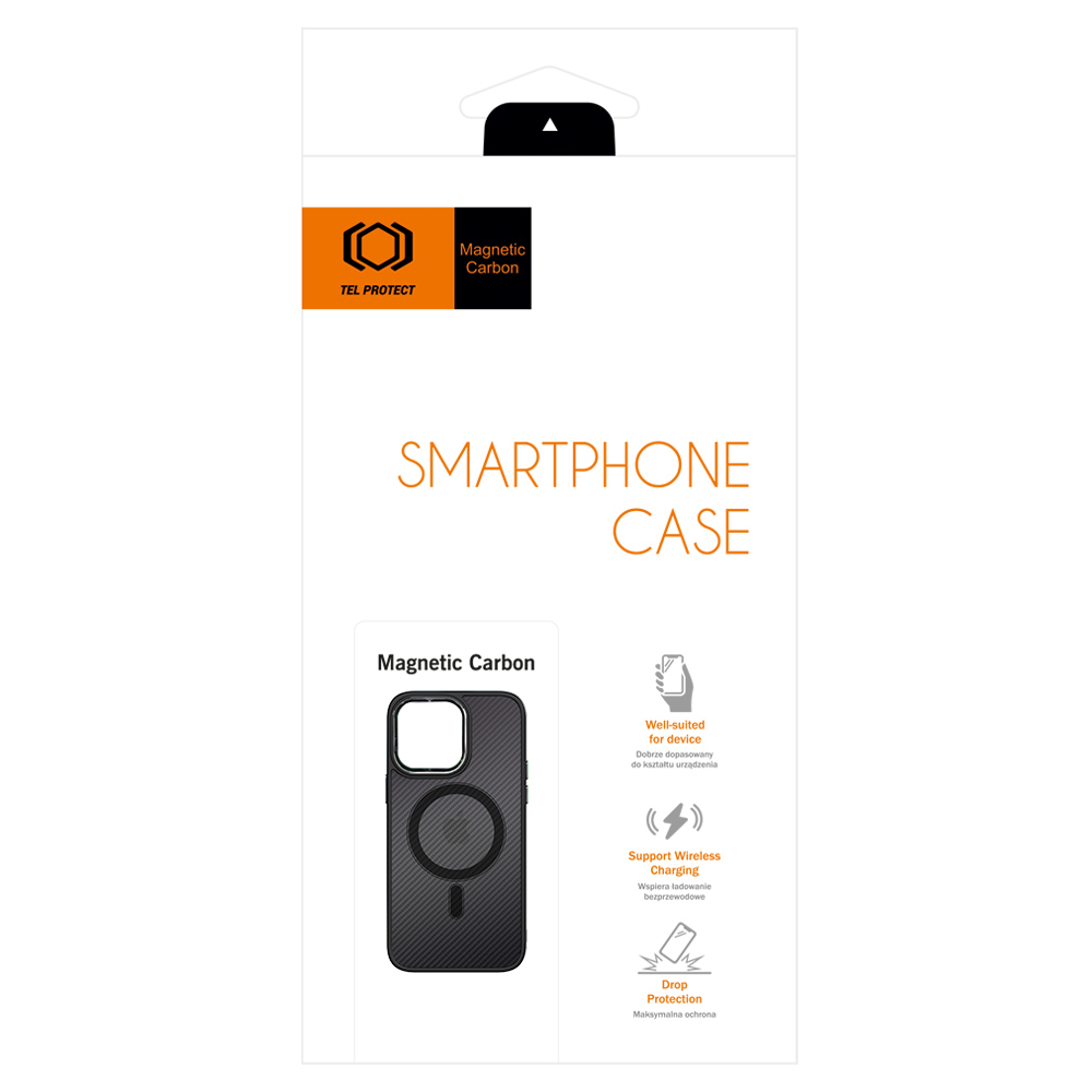 Pokrowiec Tel Protect Magnetic Carbon Case czarny Apple iPhone 15 Pro Max / 9