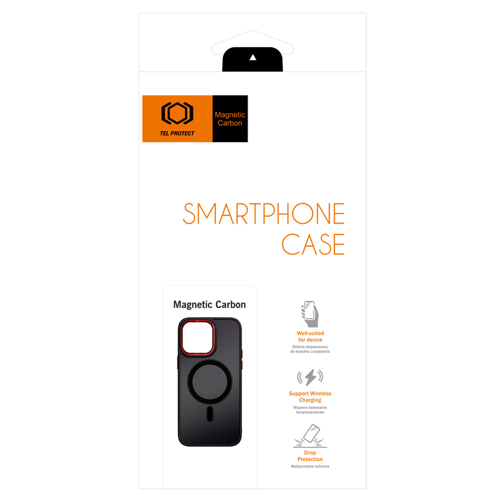 Pokrowiec Tel Protect Magnetic Carbon Case czerwony Apple iPhone 11 Pro Max / 9