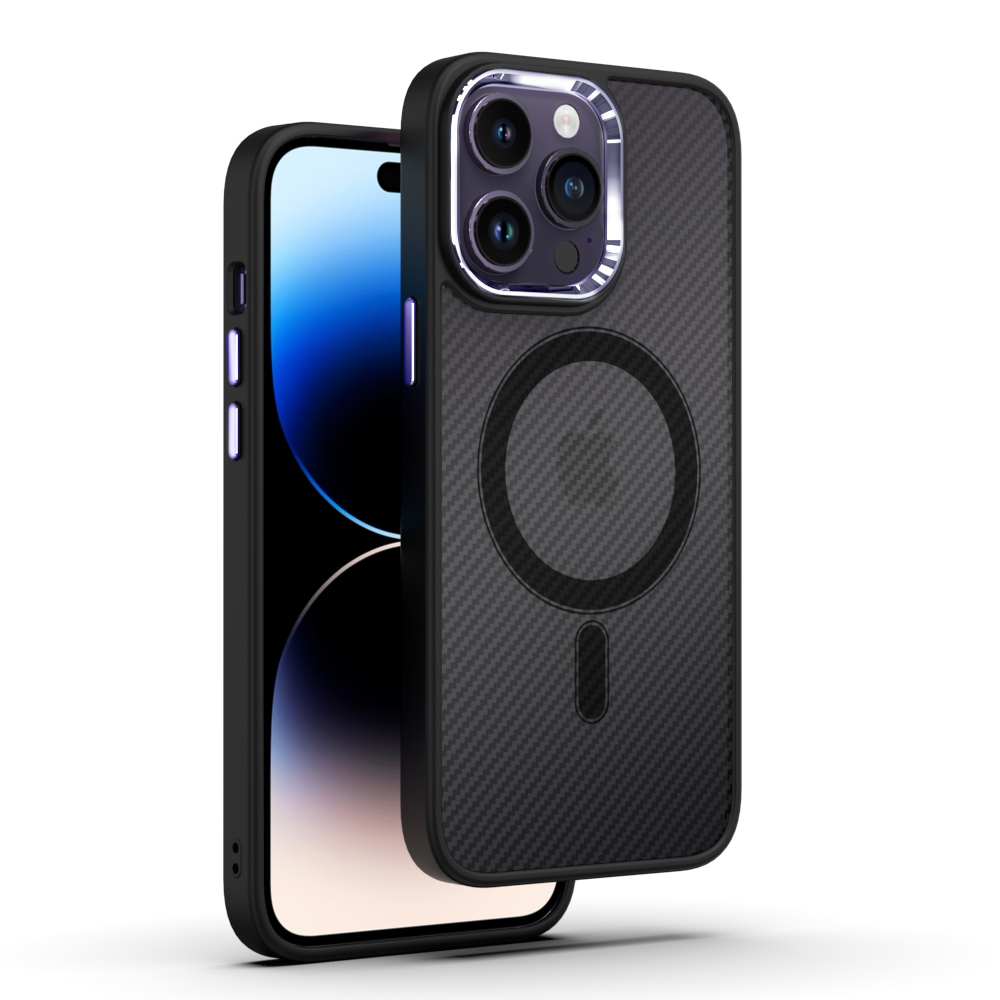 Pokrowiec Tel Protect Magnetic Carbon Case fioletowy Apple iPhone 11 Pro / 7