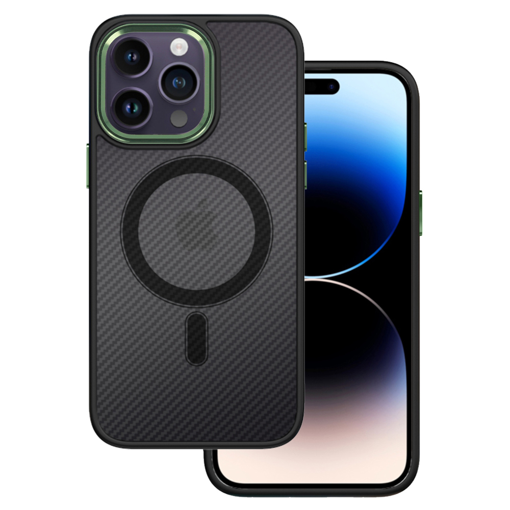 Pokrowiec Tel Protect Magnetic Carbon Case zielony Apple iPhone 11 Pro Max