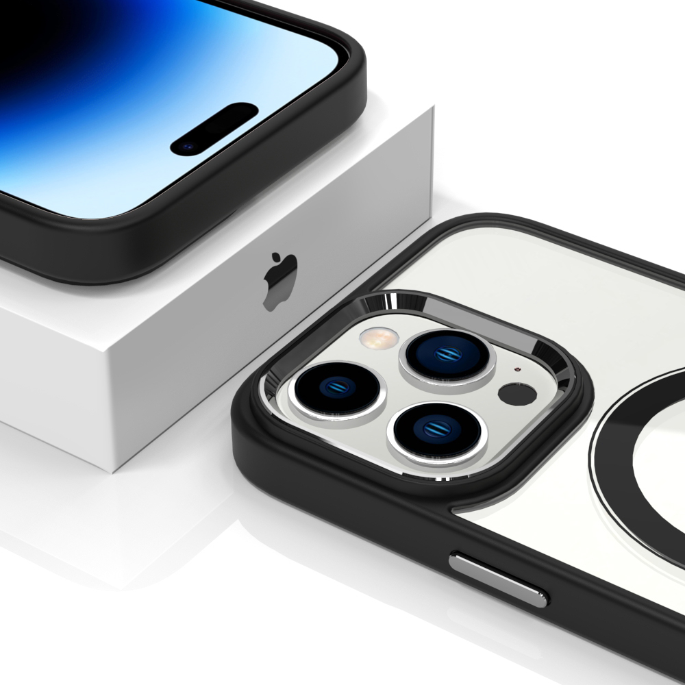 Pokrowiec Tel Protect Magnetic Clear Case czarny Apple iPhone 13 / 9