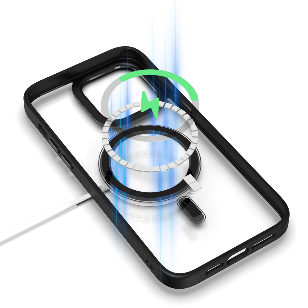 Pokrowiec Tel Protect Magnetic Clear Case jasnoniebieski Apple iPhone 12 Pro Max / 6