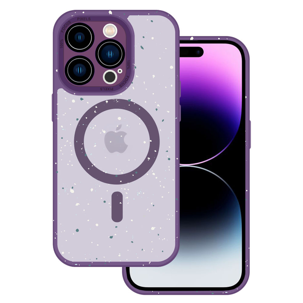 Pokrowiec Tel Protect Magnetic Splash Frosted Case fioletowy Apple iPhone 15 Pro