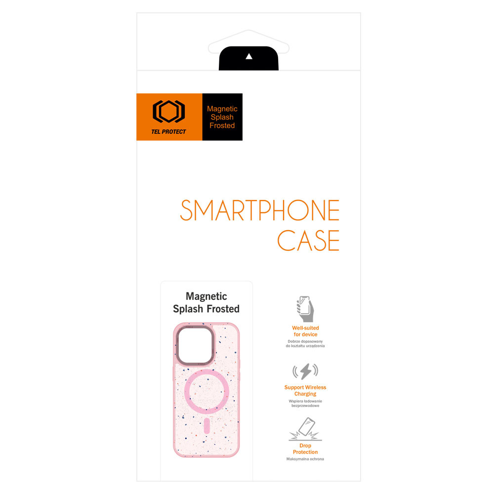 Pokrowiec Tel Protect Magnetic Splash Frosted Case jasnorowy Apple iPhone 14 / 6