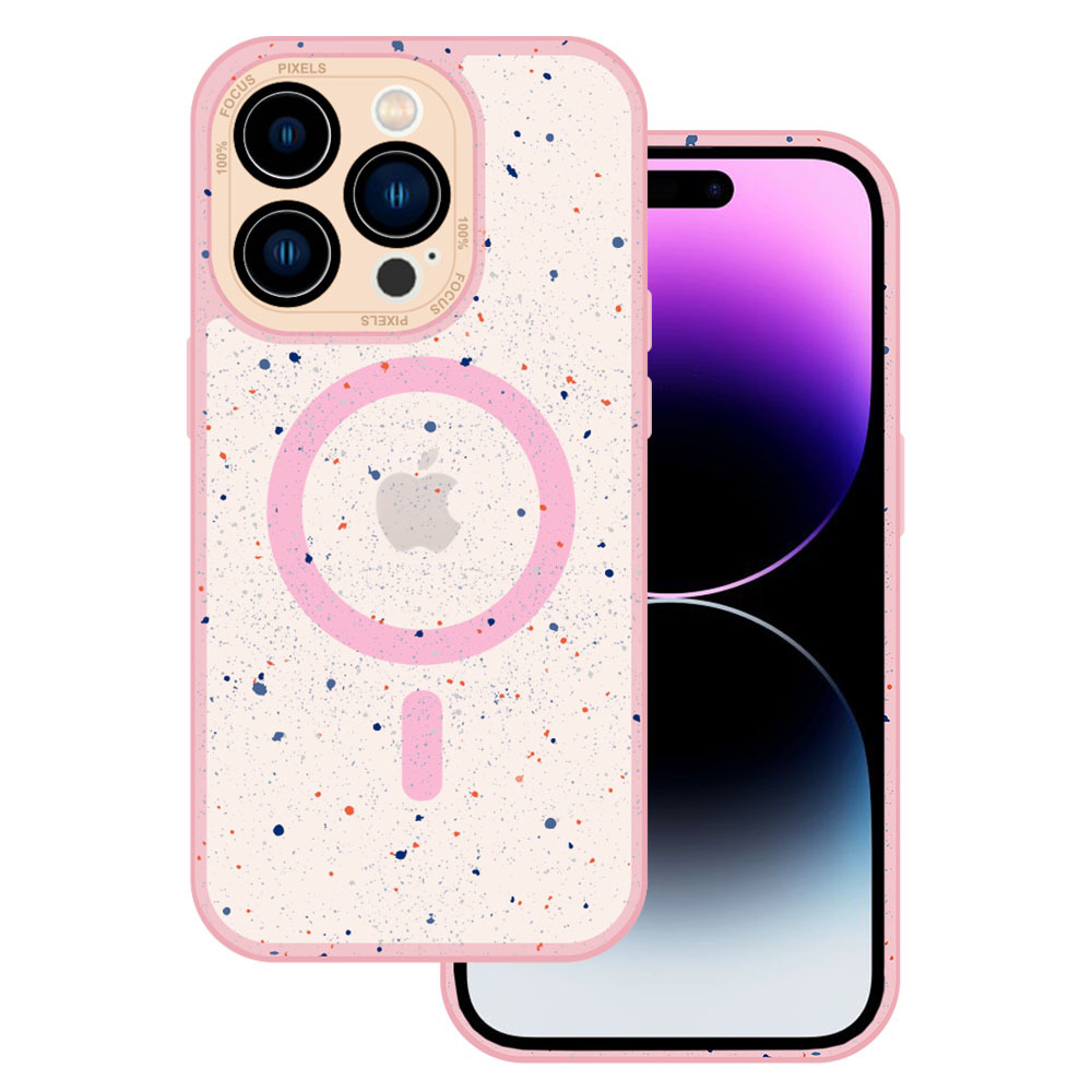 Pokrowiec Tel Protect Magnetic Splash Frosted Case jasnorowy Apple iPhone 15