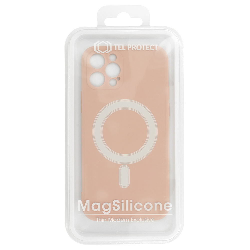 Pokrowiec Tel Protect MagSilicone Case beowy Apple iPhone 12 Mini / 6