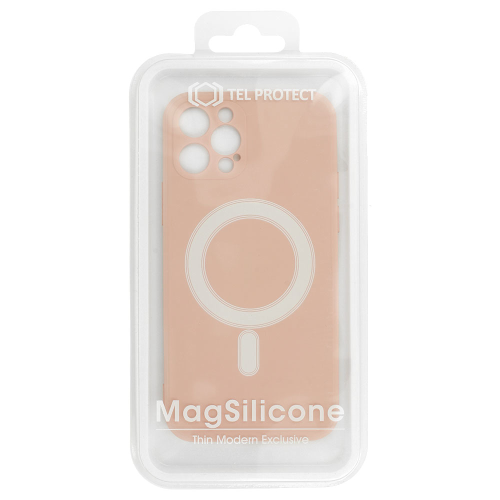 Pokrowiec Tel Protect MagSilicone Case be�owy Apple iPhone 12 Pro Max / 6
