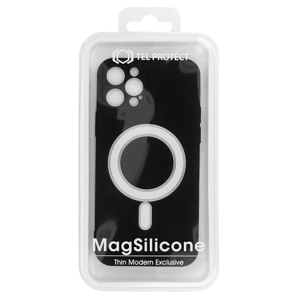 Pokrowiec Tel Protect MagSilicone Case czarny Apple iPhone 12 Mini / 6