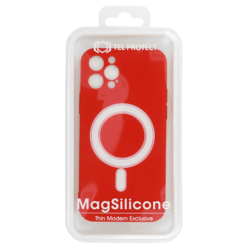 Pokrowiec Tel Protect MagSilicone Case czerwony Apple iPhone 12 Mini / 6