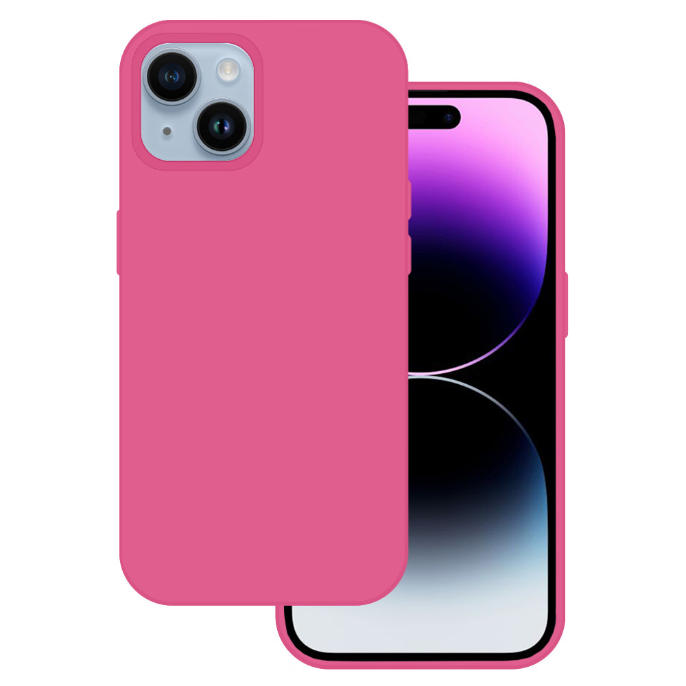 Pokrowiec Tel Protect Silicone Premium malinowy Apple iPhone 15 Plus