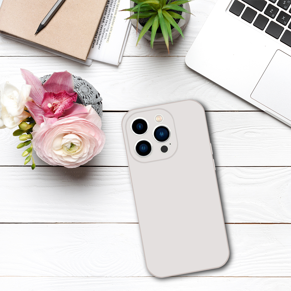 Pokrowiec Tel Protect Silicone Premium srebrny Apple iPhone 13 / 5