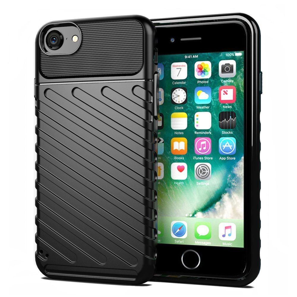 Pokrowiec Thunder Case czarny Apple iPhone SE 2020