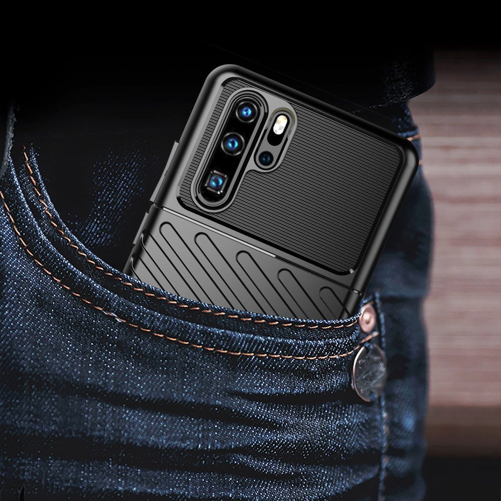 Pokrowiec Thunder Case czarny Huawei P30 Pro / 10 Pokrowiec Thunder Case czarny Huawei P30 Pro / 10