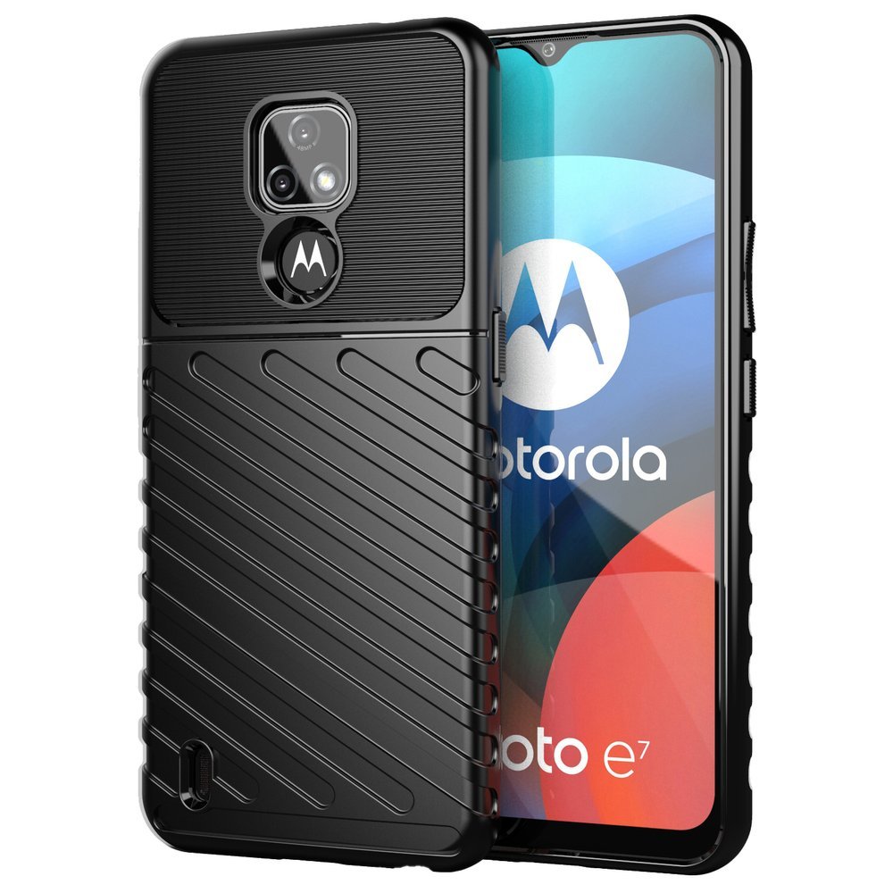 Pokrowiec Thunder Case czarny Motorola Moto E7