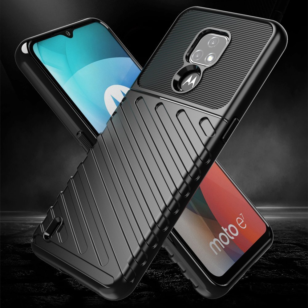 Pokrowiec Thunder Case czarny Motorola Moto E7 / 3