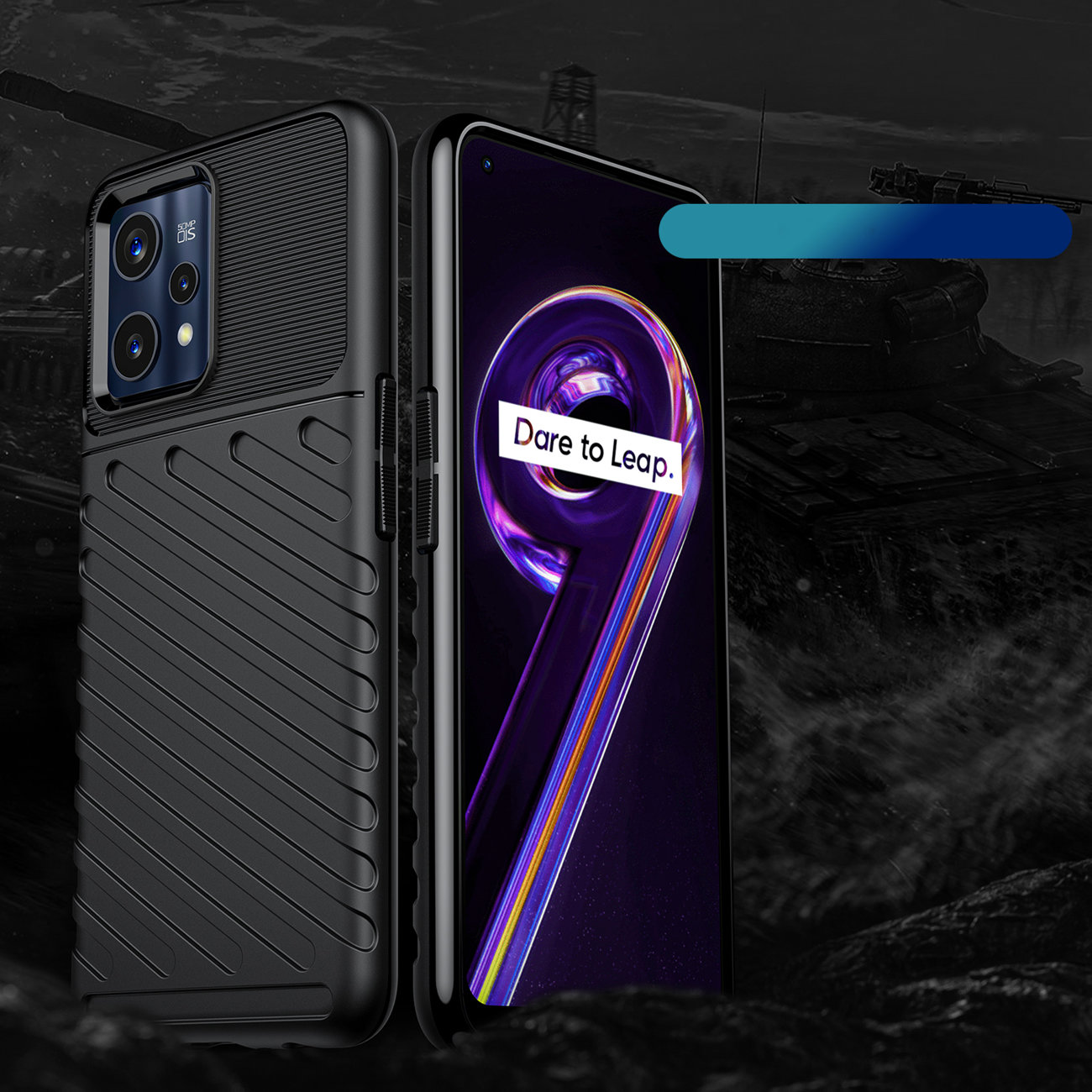 Pokrowiec Thunder Case czarny Realme 9 Pro + / 2
