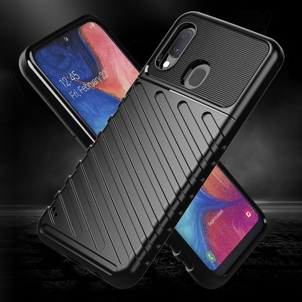 Pokrowiec Thunder Case czarny Samsung Galaxy A20e / 2 Pokrowiec Thunder Case czarny Samsung Galaxy A20e / 2