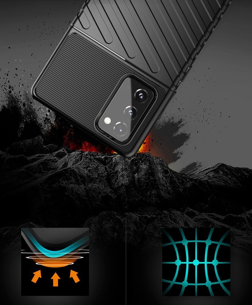 Pokrowiec Thunder Case czarny Samsung Galaxy Note 20 / 5