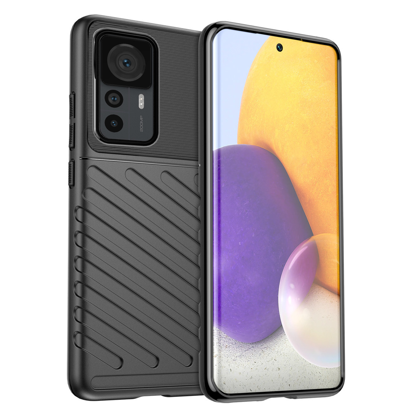 Pokrowiec Thunder Case czarny Xiaomi 12T Pro