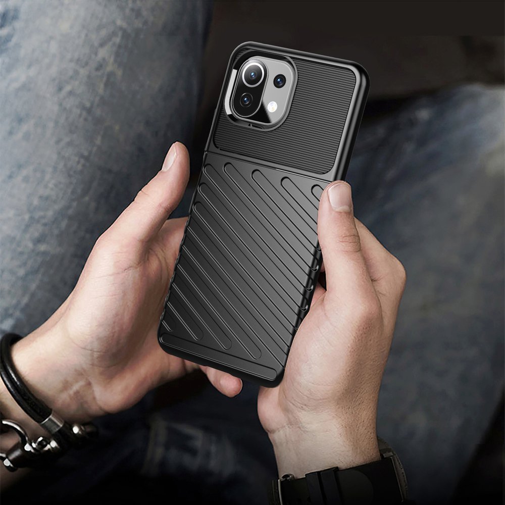 Pokrowiec Thunder Case czarny Xiaomi Mi 11 Lite 5G / 6