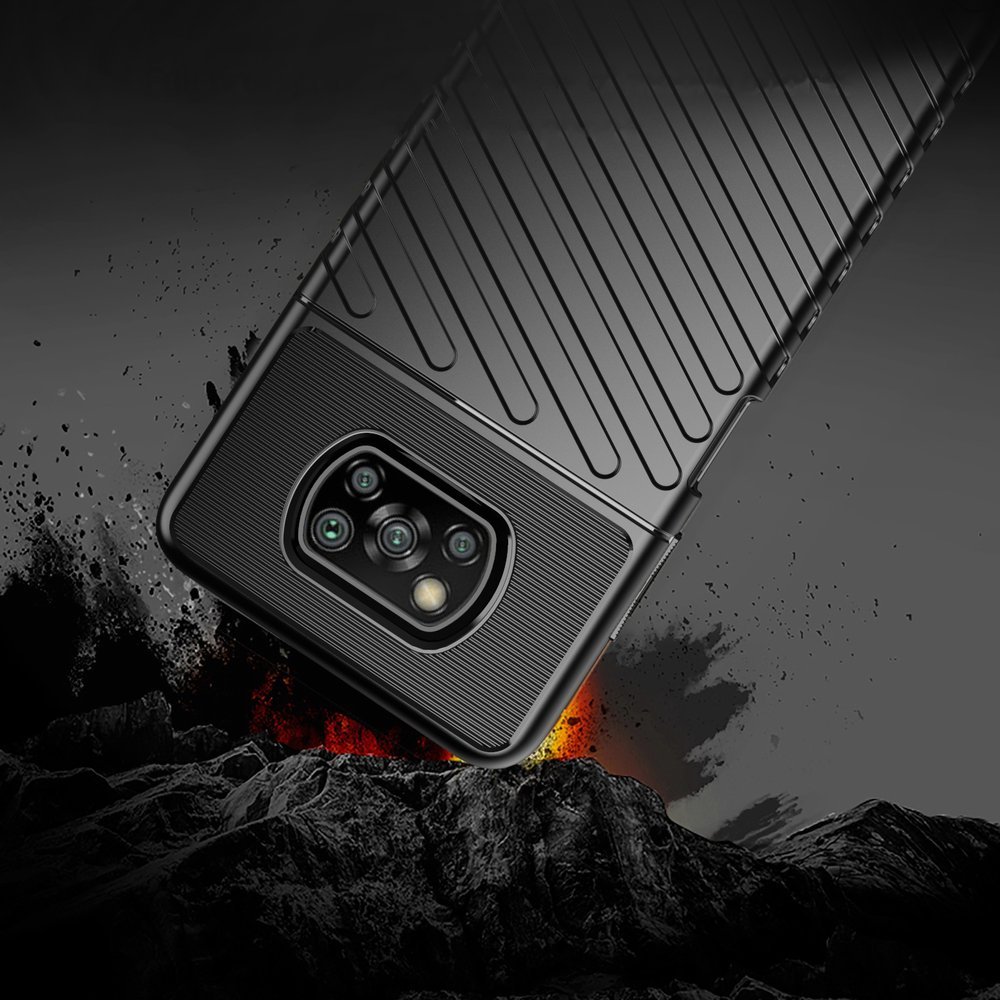 Pokrowiec Thunder Case czarny Xiaomi POCO X3 Pro / 5