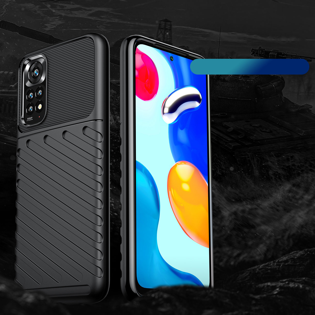 Pokrowiec Thunder Case czarny Xiaomi Redmi Note 11 Pro+ 5G / 2