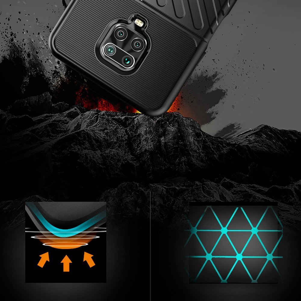 Pokrowiec Thunder Case czarny Xiaomi Redmi Note 9 Pro / 6