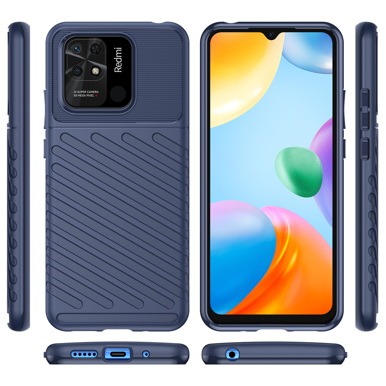 Pokrowiec Thunder Case niebieski Xiaomi Redmi 10C / 7