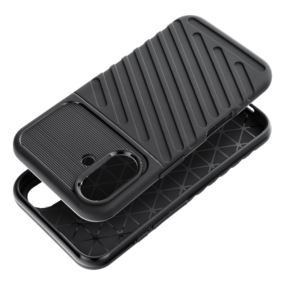 Pokrowiec THUNDER czarny Apple iPhone 16 / 12 Pokrowiec THUNDER czarny Apple iPhone 16 / 12