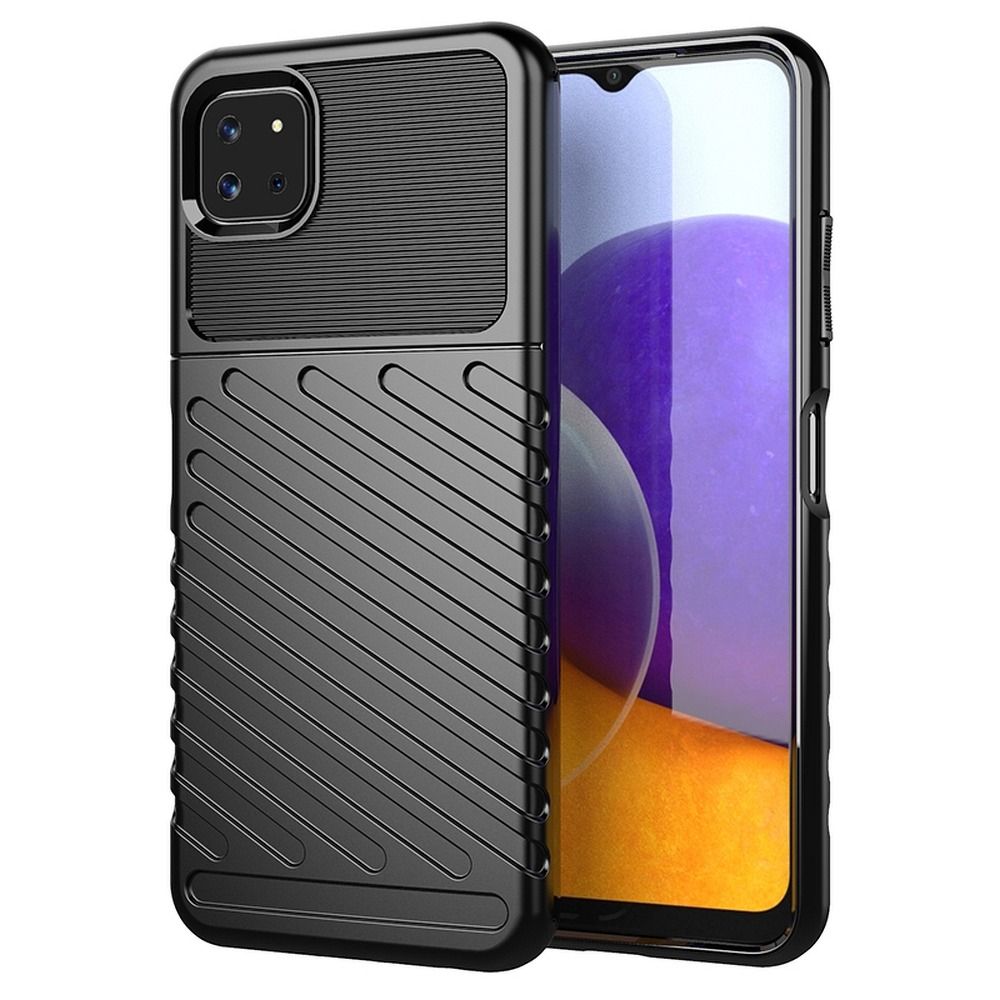 Pokrowiec THUNDER czarny Samsung Galaxy A22 5G / 3 Pokrowiec THUNDER czarny Samsung Galaxy A22 5G / 3