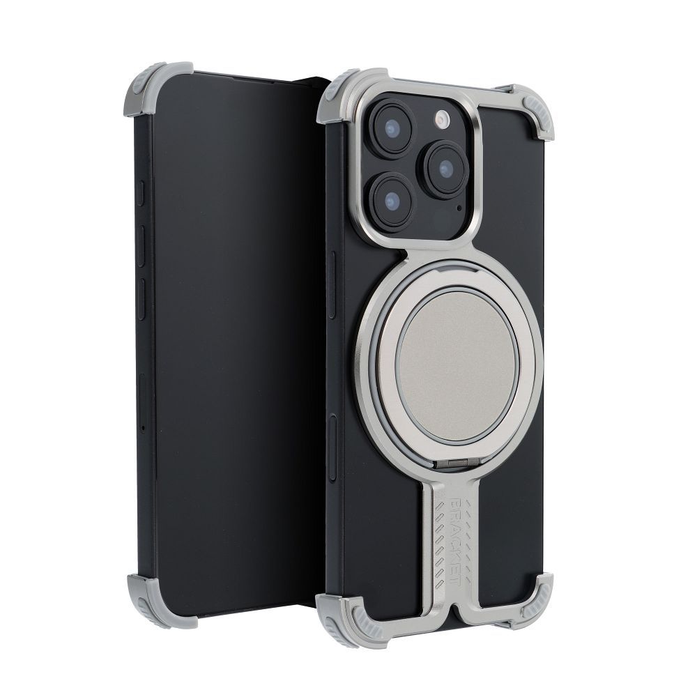 Pokrowiec TITANIUM Bracket srebrny Apple iPhone 15
