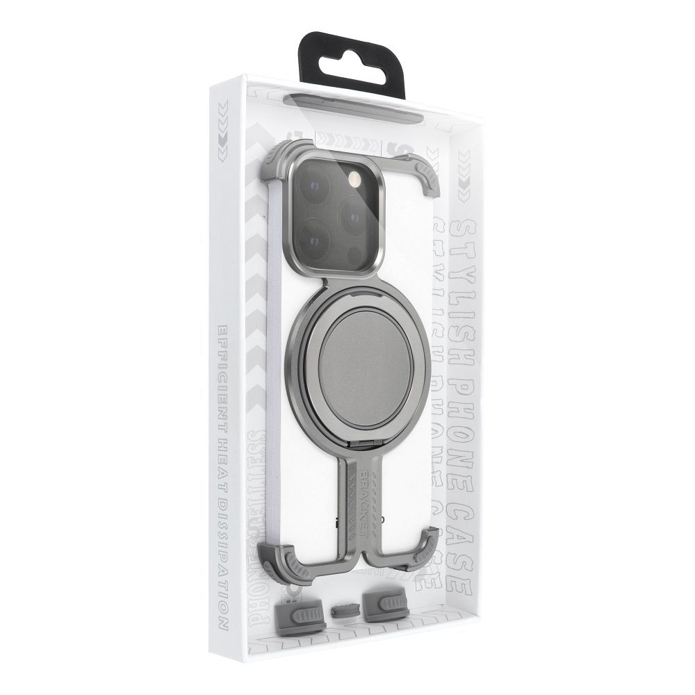 Pokrowiec TITANIUM Bracket srebrny Apple iPhone 15 Pro / 4
