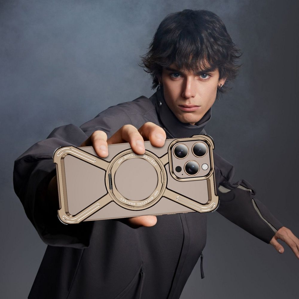 Pokrowiec TITANIUM Bracket z�oty Apple iPhone 14 / 9