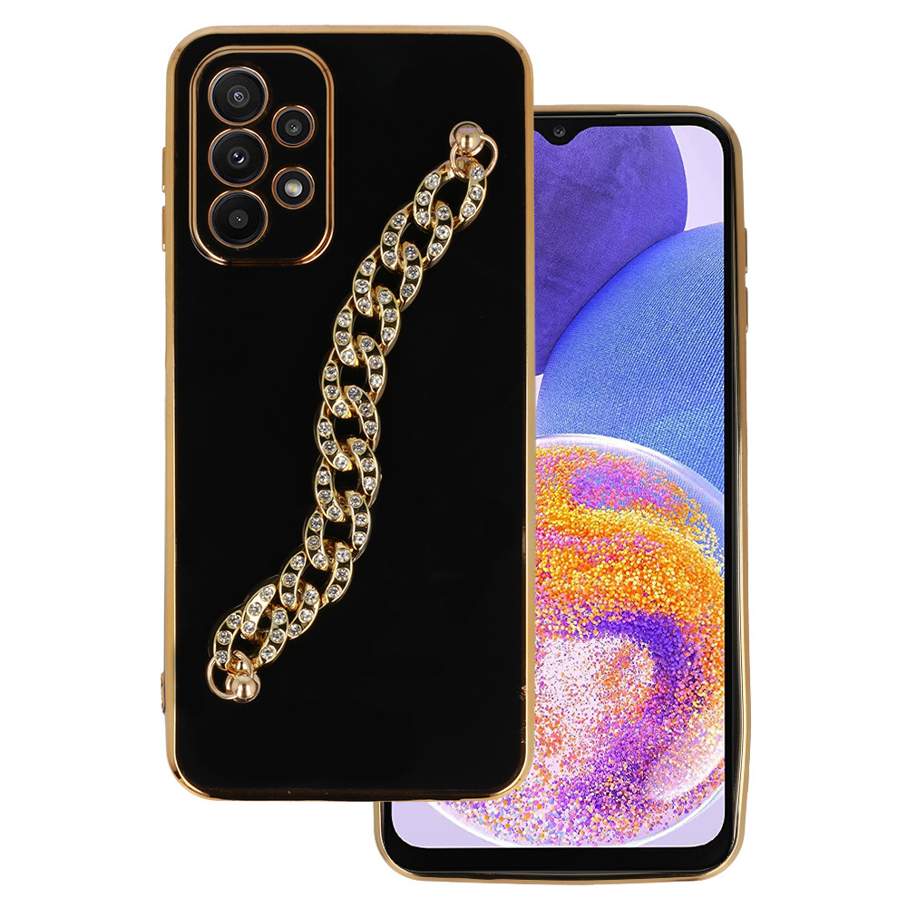 Pokrowiec Trend Case wz�r 4 czarny Samsung Galaxy A23 4G