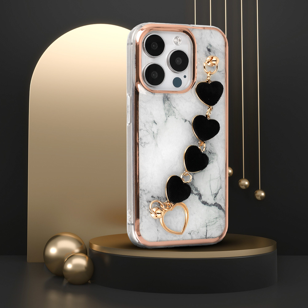 Pokrowiec Trend Case wz�r 6 bia�y Apple iPhone 15 / 5