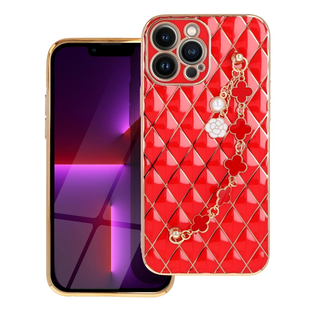 Pokrowiec Trend z �a�cuszkiem czerwony Apple iPhone 13 Pro Max