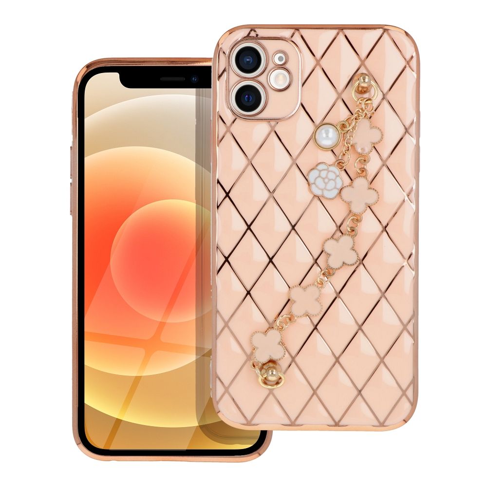 Pokrowiec Trend z łańcuszkiem różowy Apple iPhone 11 Pokrowiec Trend z łańcuszkiem różowy Apple iPhone 11