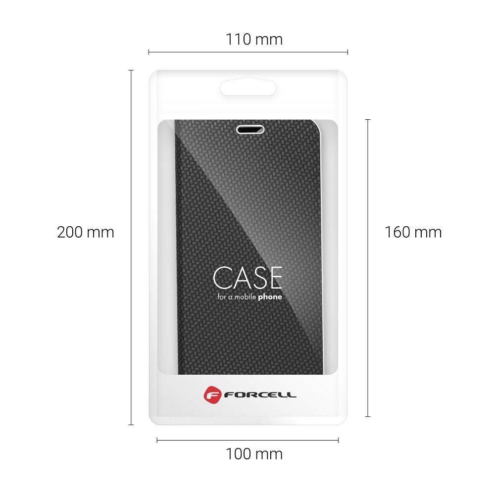 Pokrowiec Vennus Book Carbon czarny Samsung Galaxy A03 / 10