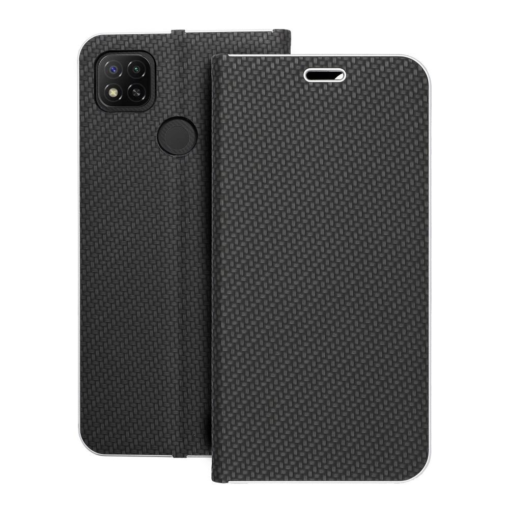 Pokrowiec Vennus Book Carbon czarny Xiaomi Redmi 9C NFC