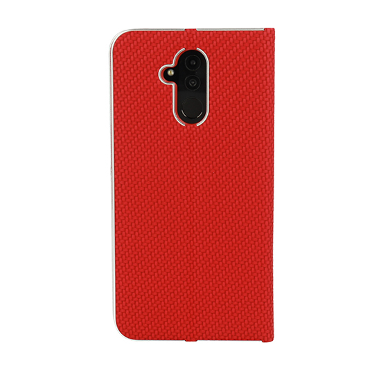 Pokrowiec Vennus Book Carbon czerwony Samsung Galaxy A70 / 2