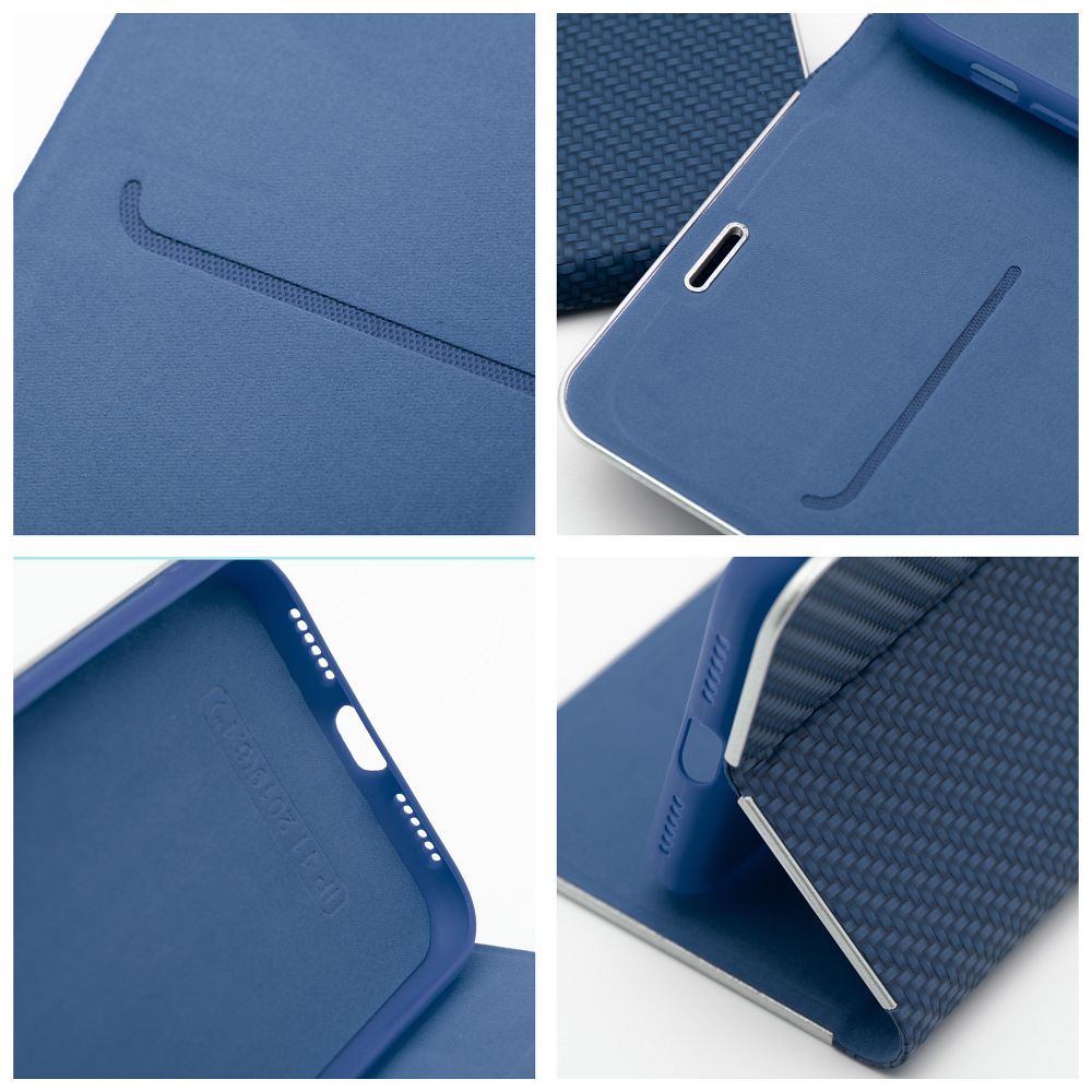 Pokrowiec Vennus Book Carbon niebieski Apple iPhone 16 Plus / 9 Pokrowiec Vennus Book Carbon niebieski Apple iPhone 16 Plus / 9