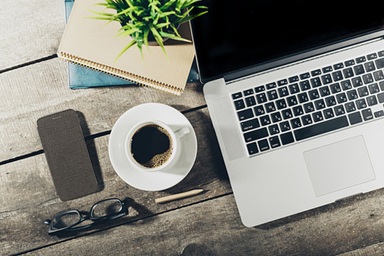 Pokrowiec Vennus Book Cotton czarny Samsung Galaxy A6 Plus (2018) / 5