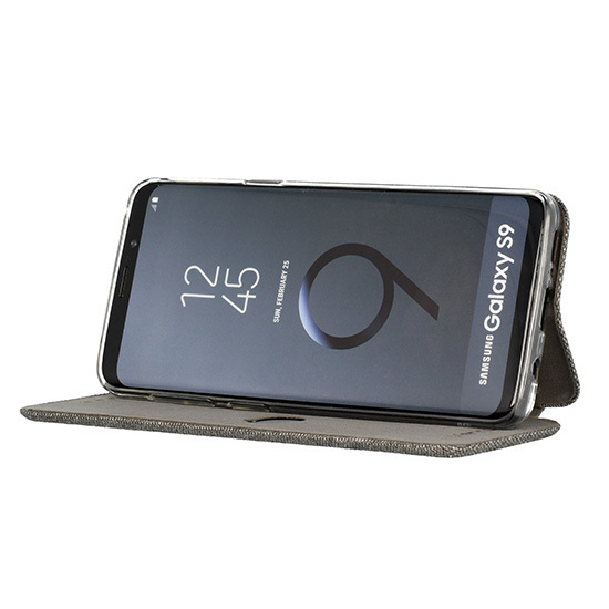 Pokrowiec Vennus Book Cotton szary Samsung Galaxy S9 Plus / 4