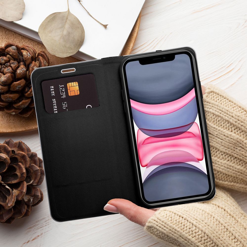 Pokrowiec Vennus Book czarny Apple iPhone 16e / 12