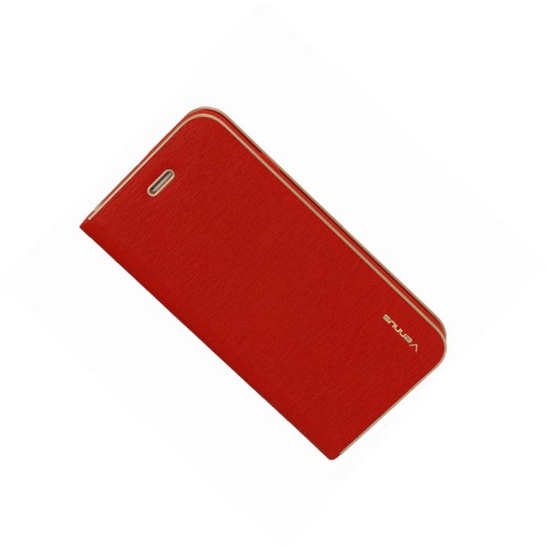 Etui zamykane z klapk i magnesem Vennus Book czerwony Samsung Galaxy S21 Ultra 5G