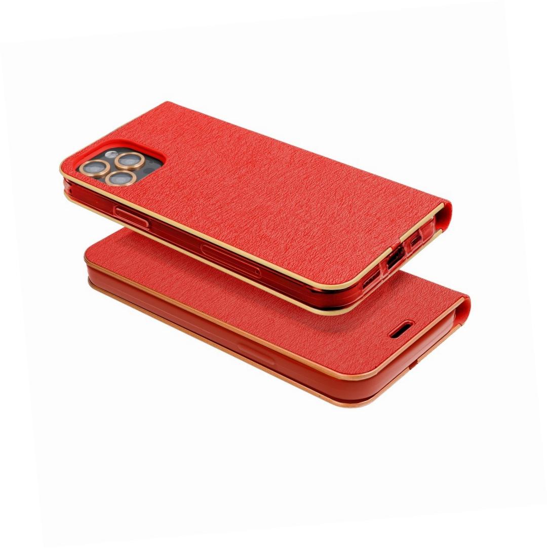 Etui zamykane z klapk� i magnesem Vennus Book czerwony Samsung Galaxy S22