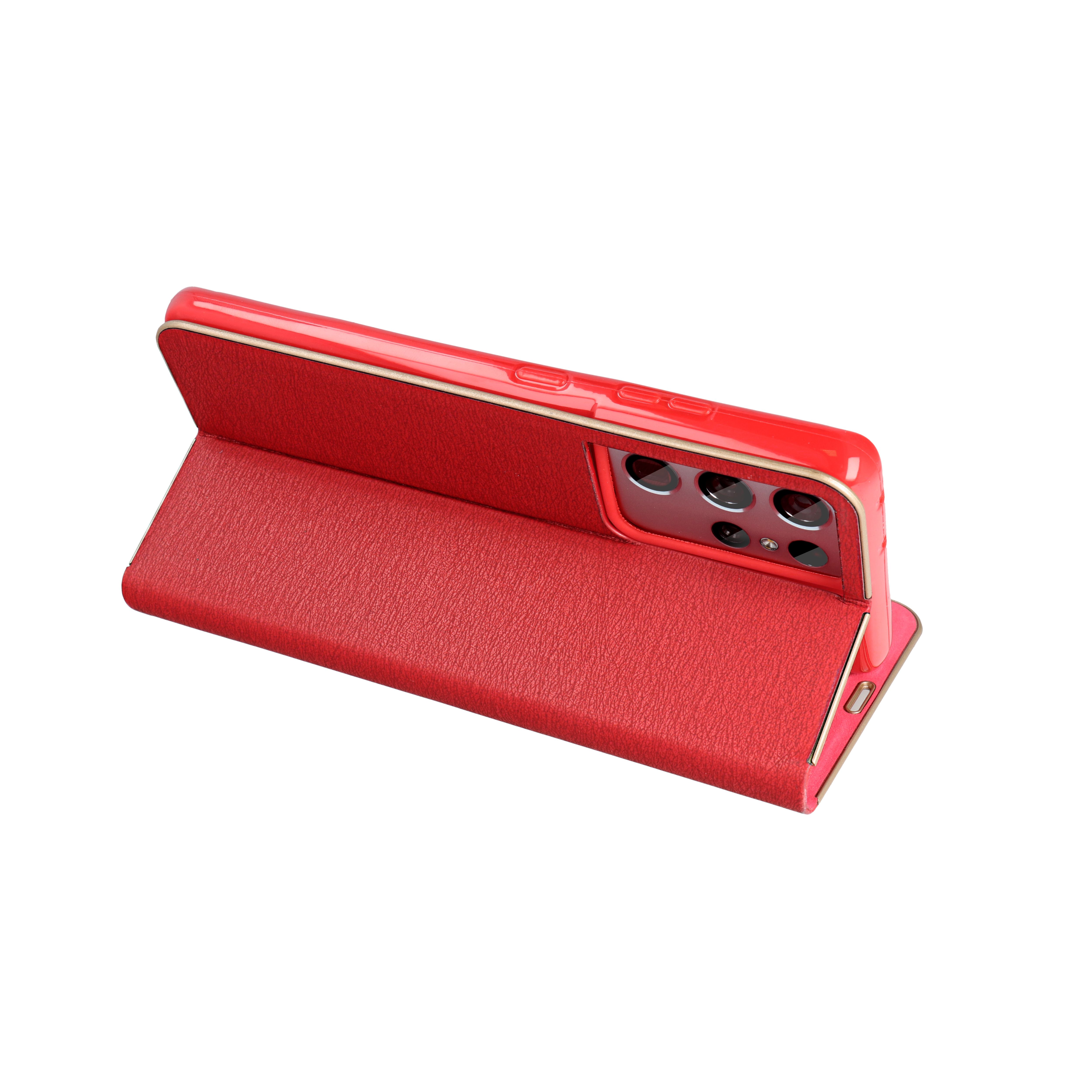 Etui zamykane z klapk� i magnesem Vennus Book czerwony Xiaomi Redmi 10C / 4